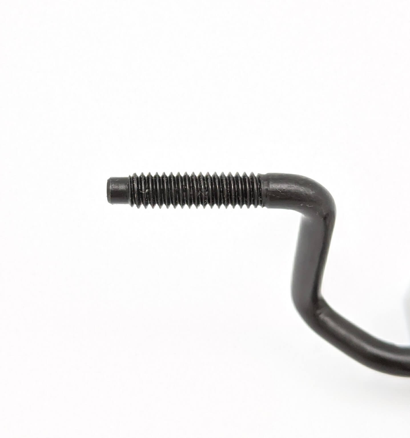 Black wire form with turned down chamfer thread